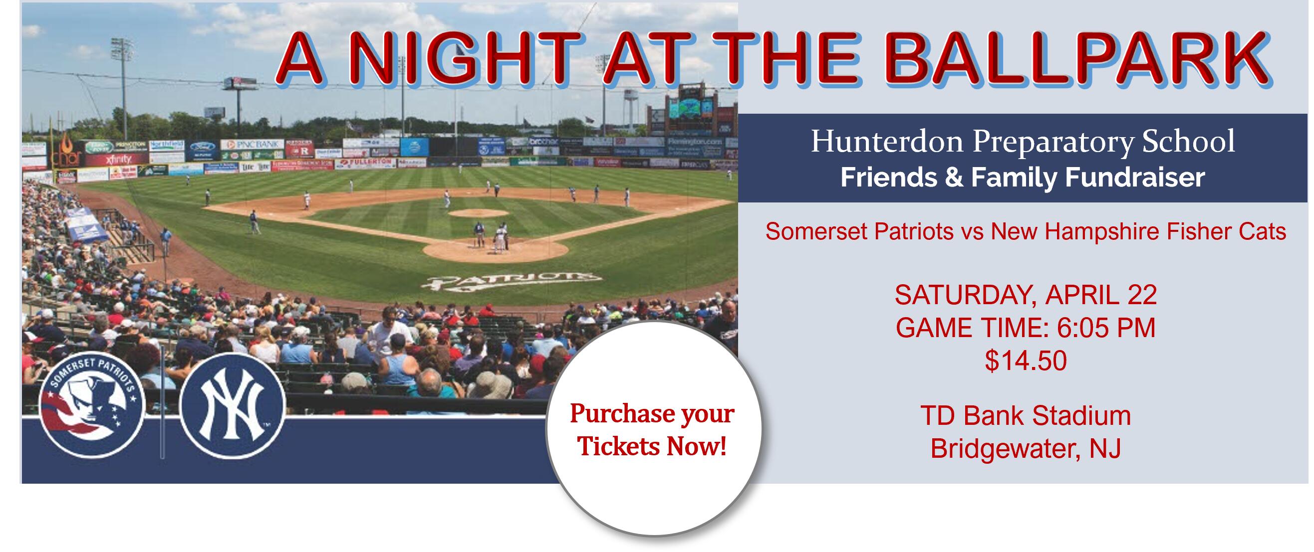 A Day at the Ballpark. Support Hunterdon Prep and see a Somerset Patriots game