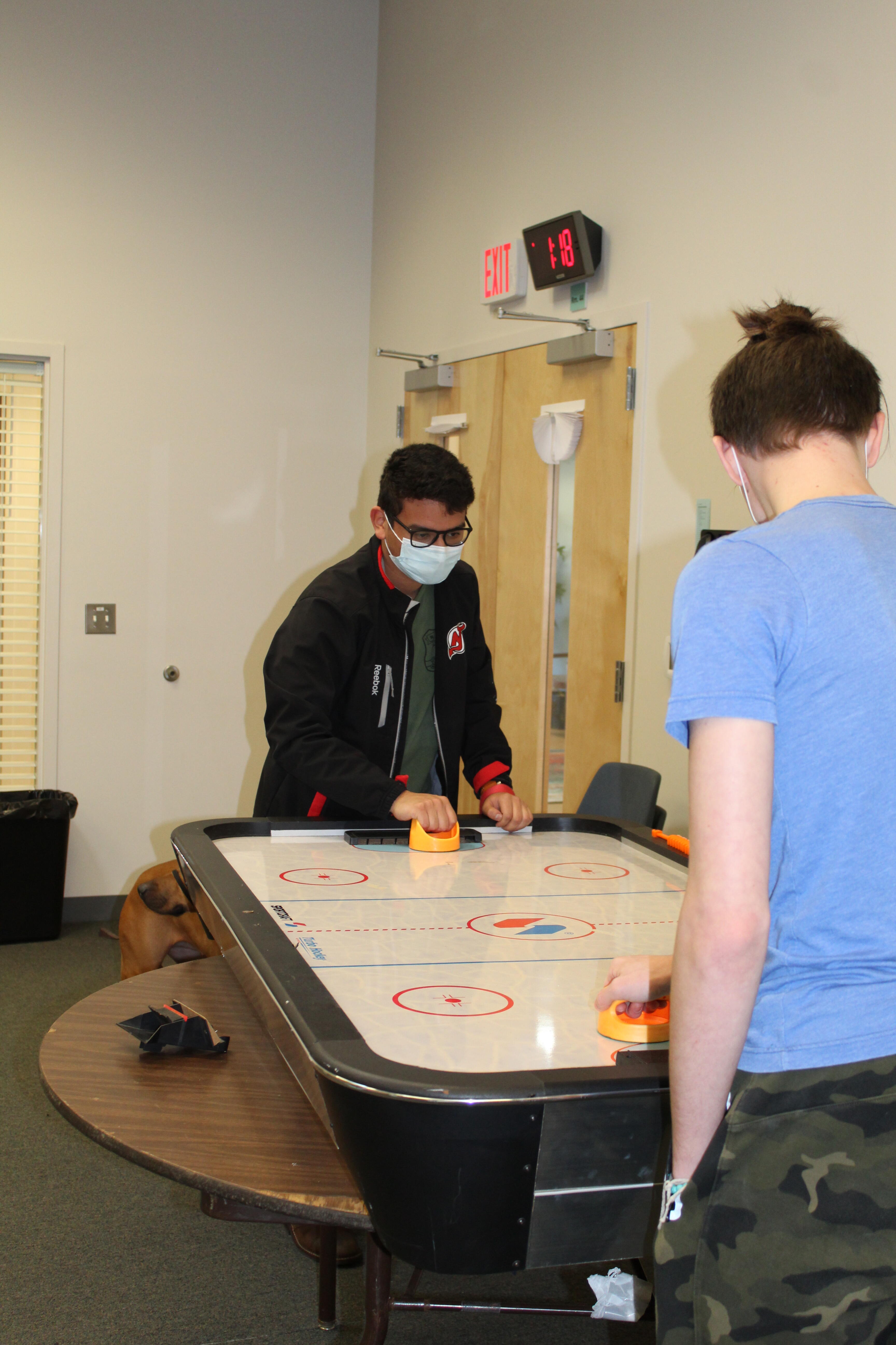 students playing a game