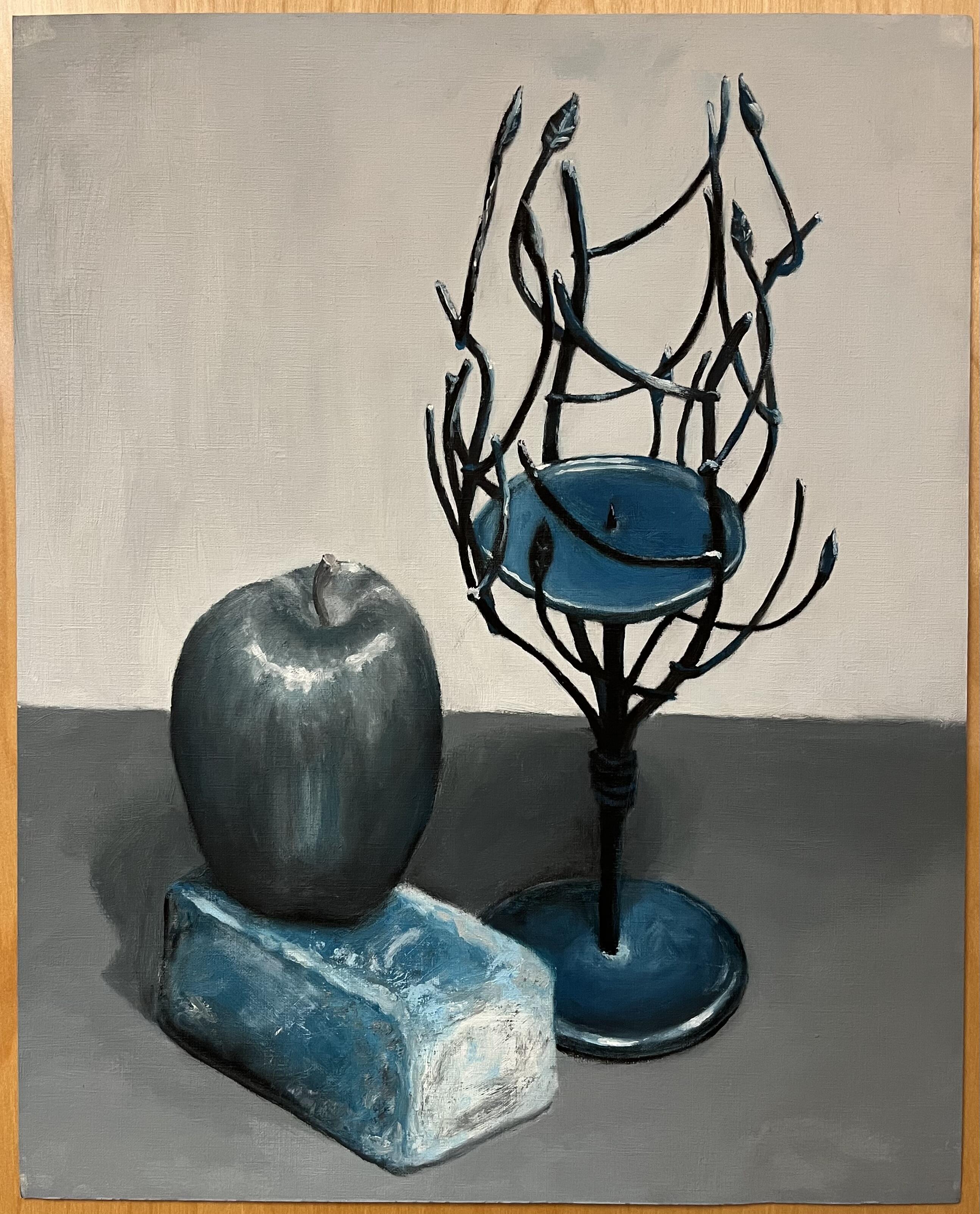 painting of apple and other objects