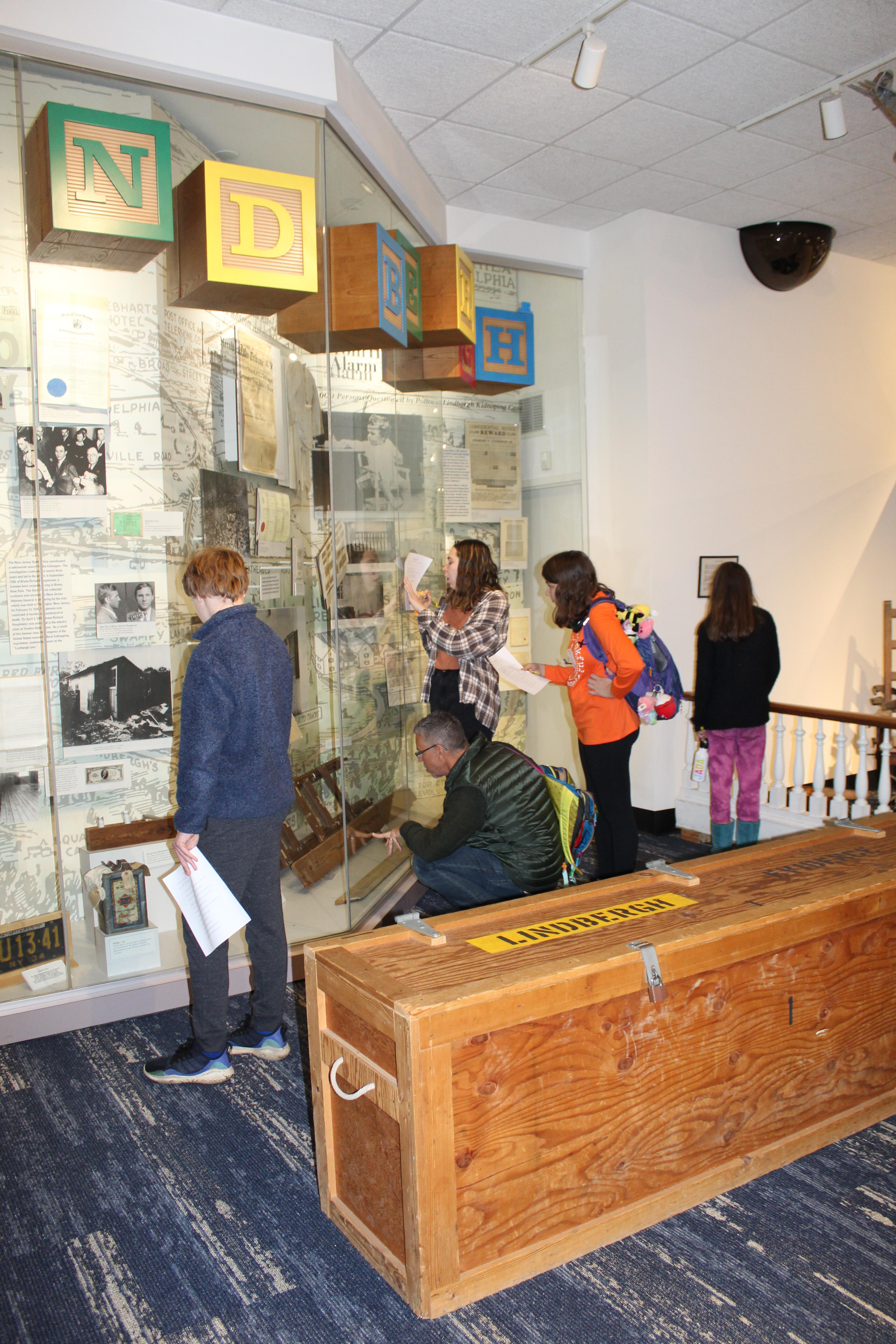 students are museum display