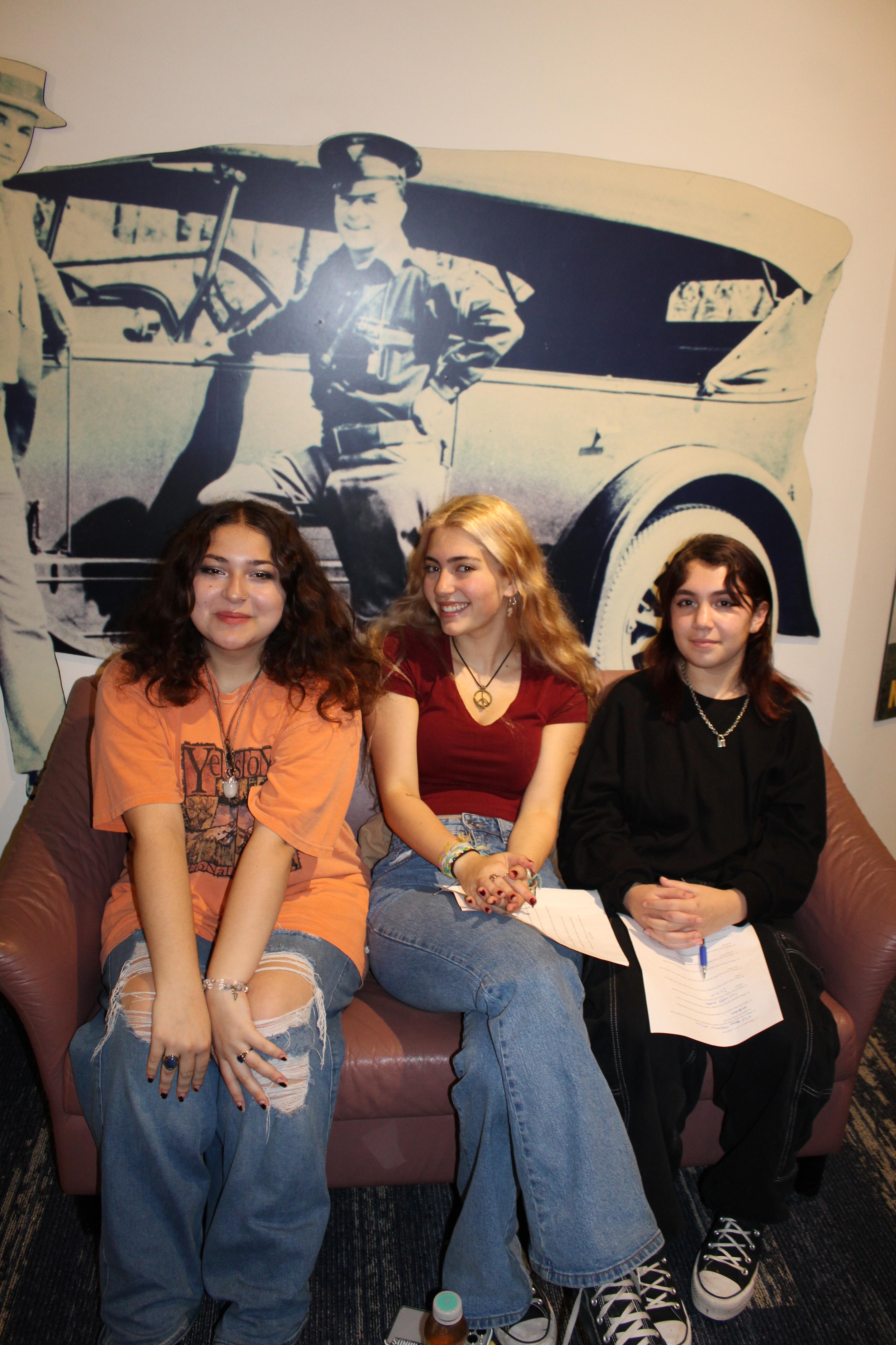 Students at museum display